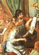 Pierre Renoir Two Girls at the Piano oil painting artist